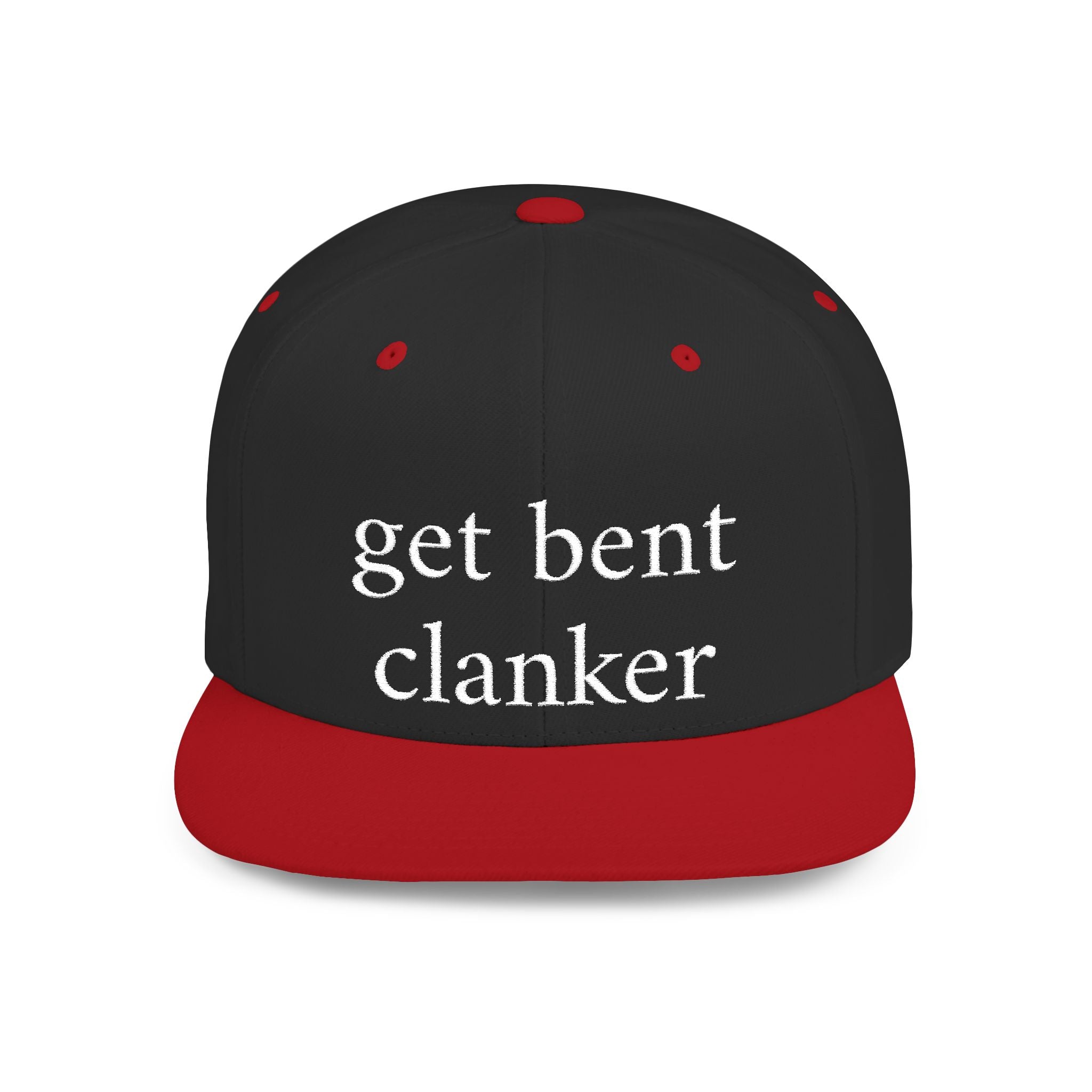 Anti-Clanker Flat Bill Snapback - White lettering