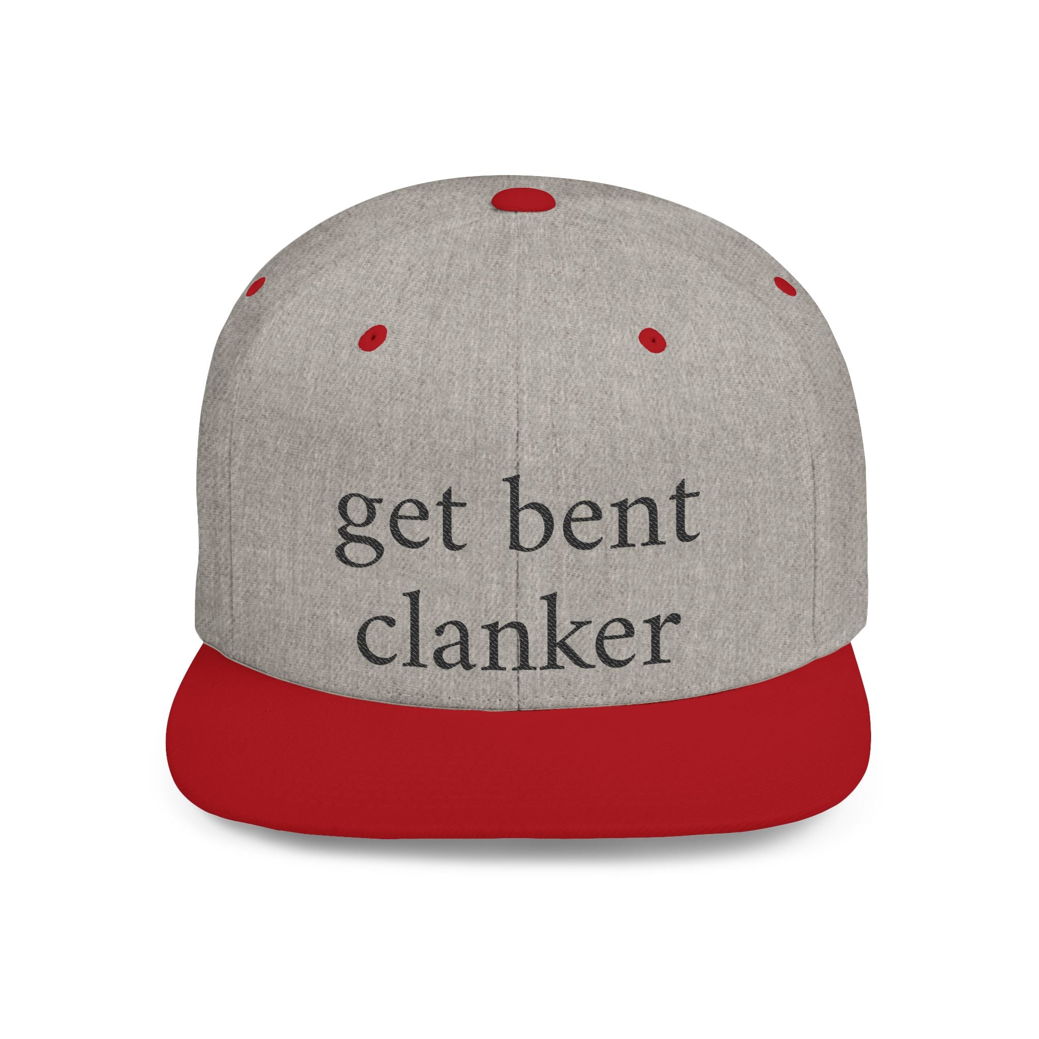 Anti-Clanker Flat Bill Snapback - Black lettering