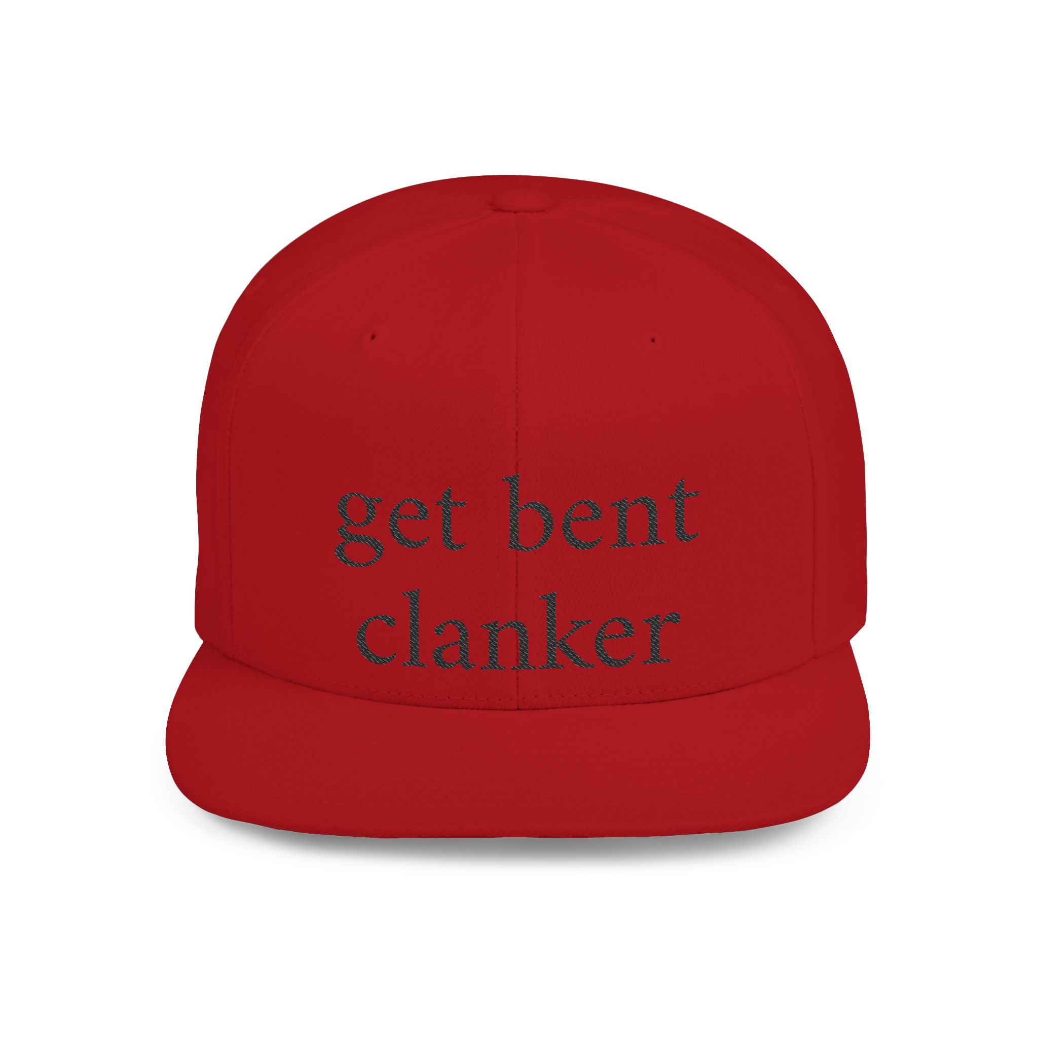 Anti-Clanker Flat Bill Snapback - Black lettering