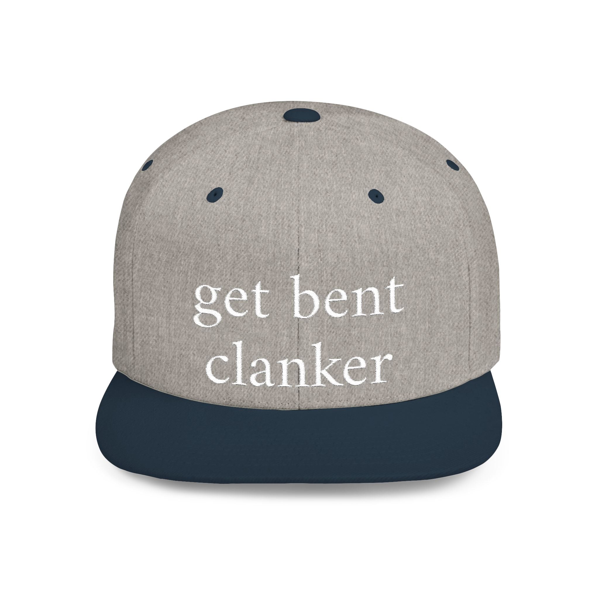 Anti-Clanker Flat Bill Snapback - White lettering
