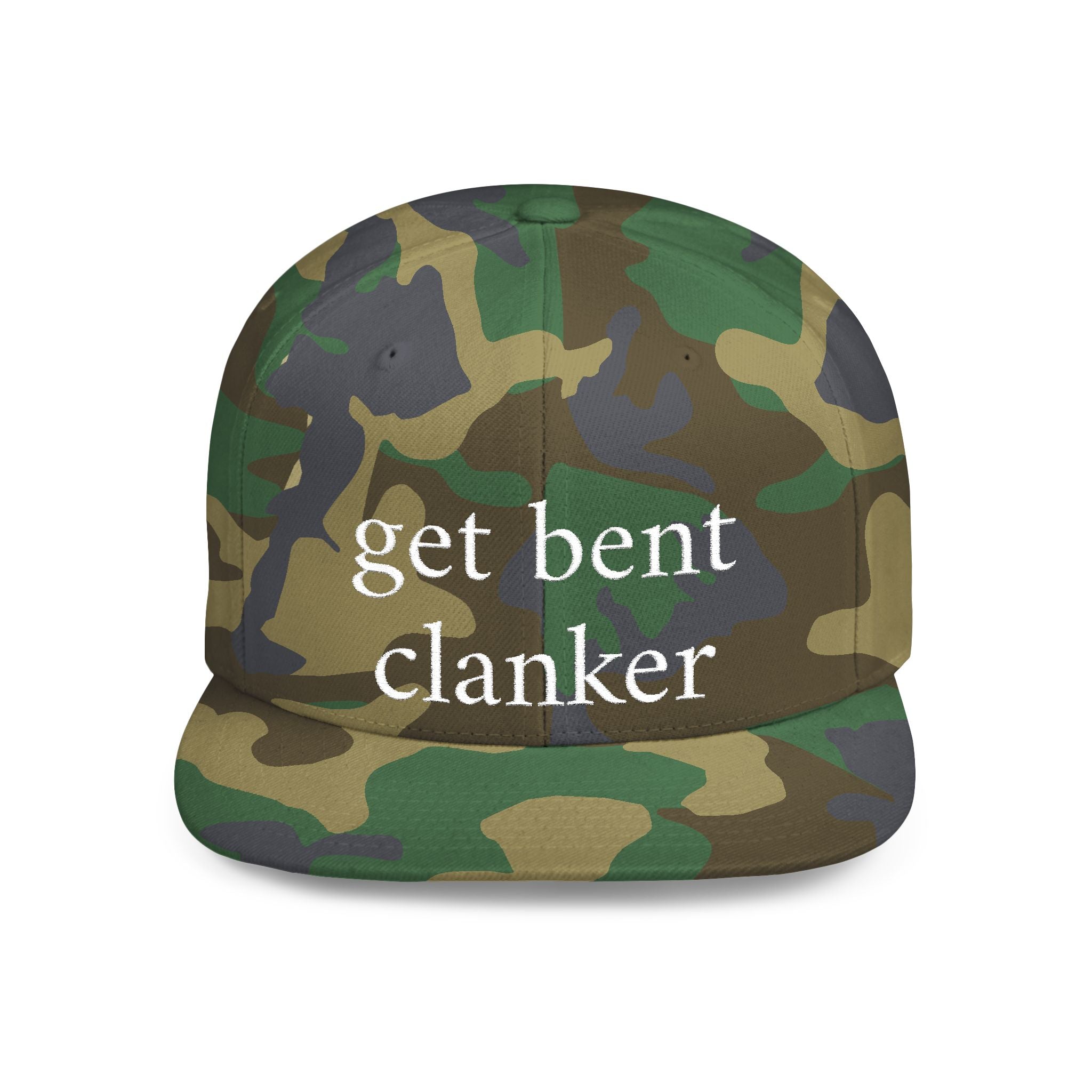 Anti-Clanker Flat Bill Snapback - White lettering
