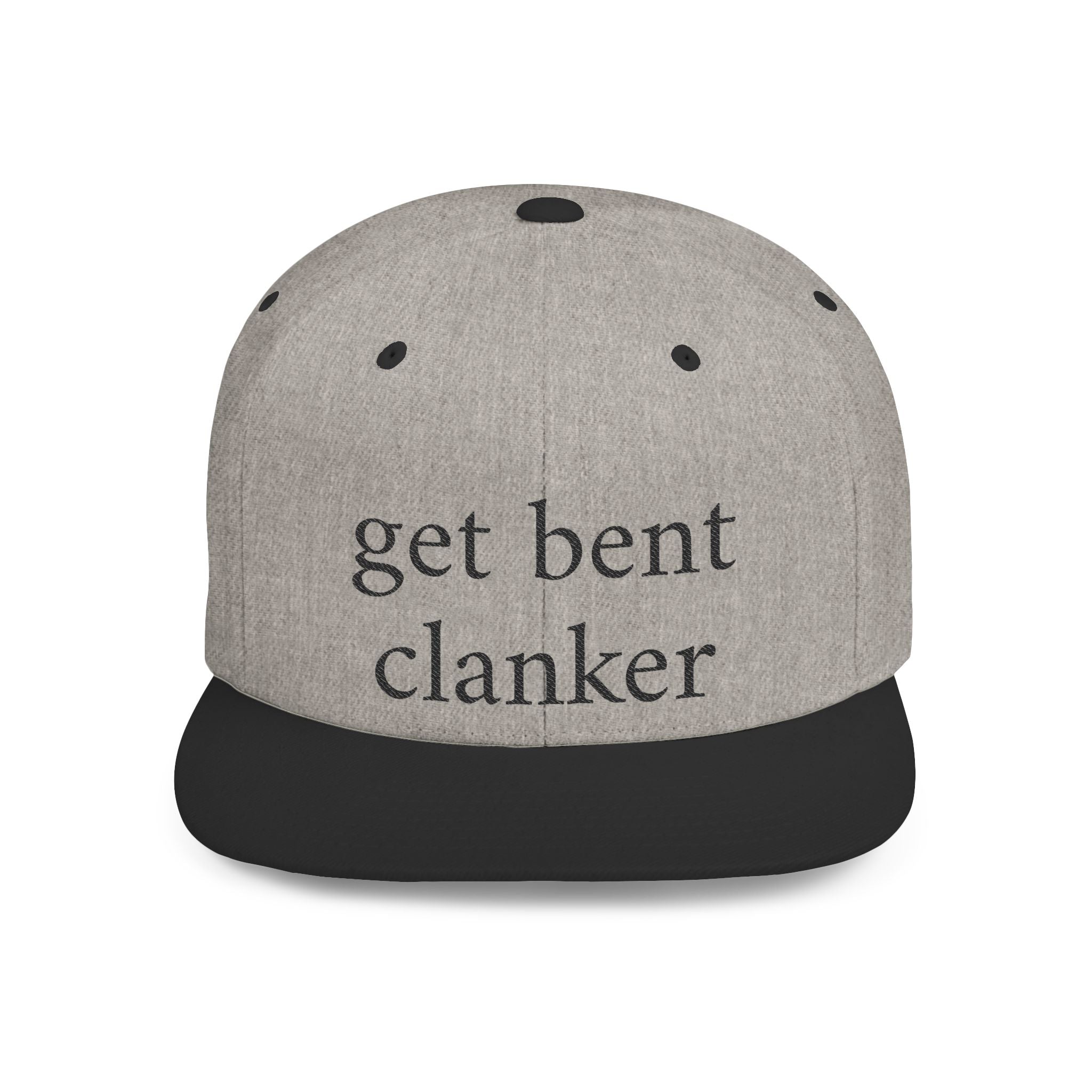 Anti-Clanker Flat Bill Snapback - Black lettering