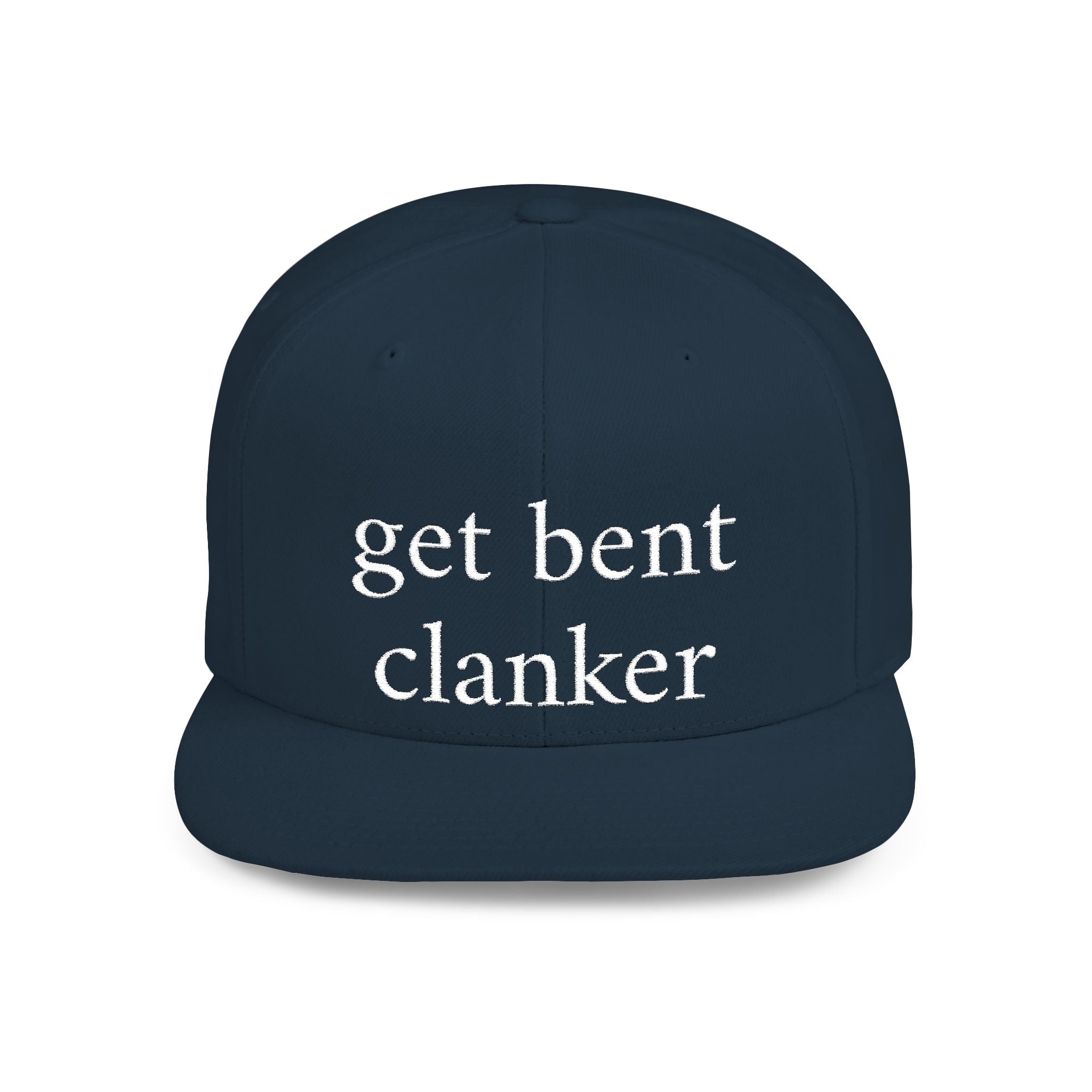 Anti-Clanker Flat Bill Snapback - White lettering