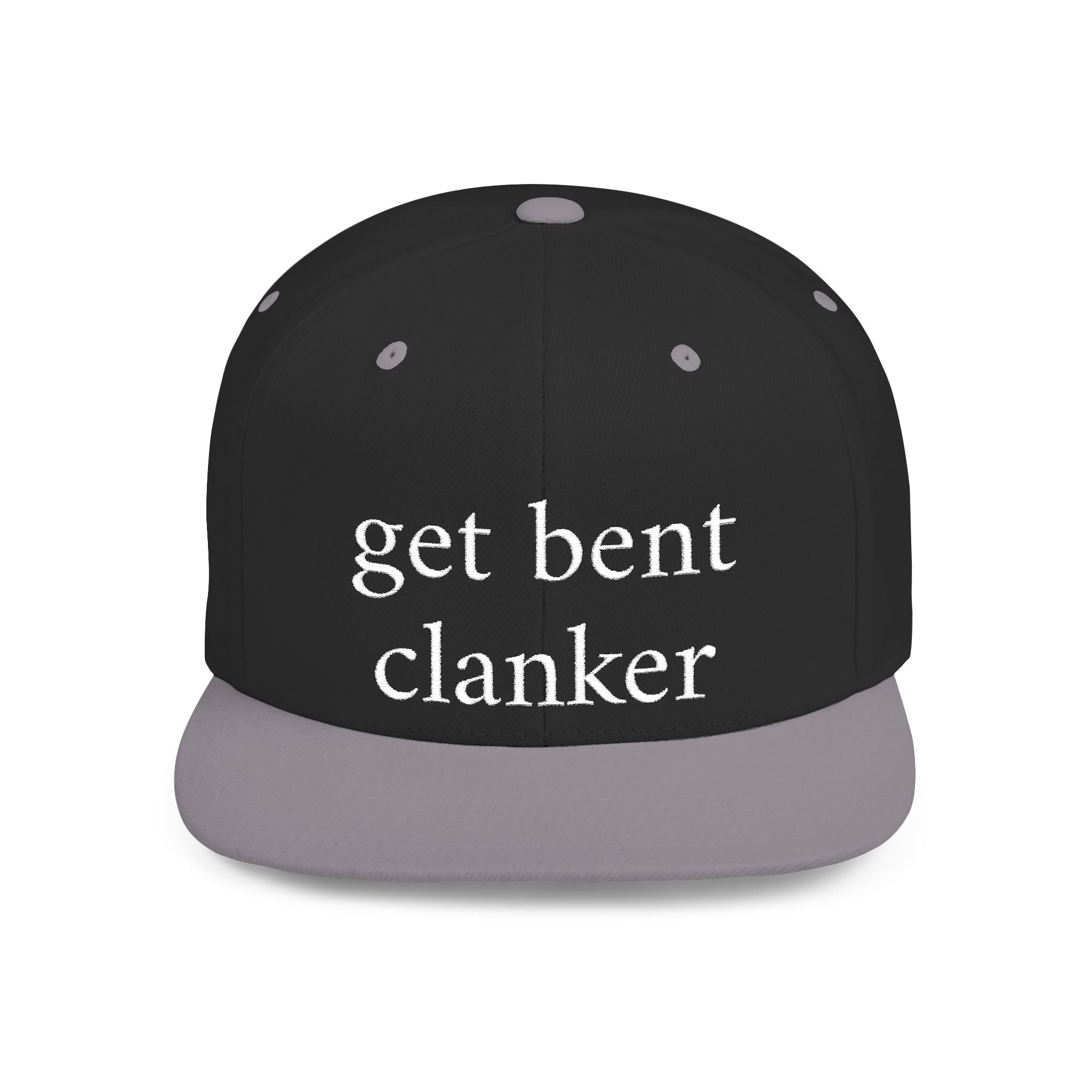 Anti-Clanker Flat Bill Snapback - White lettering