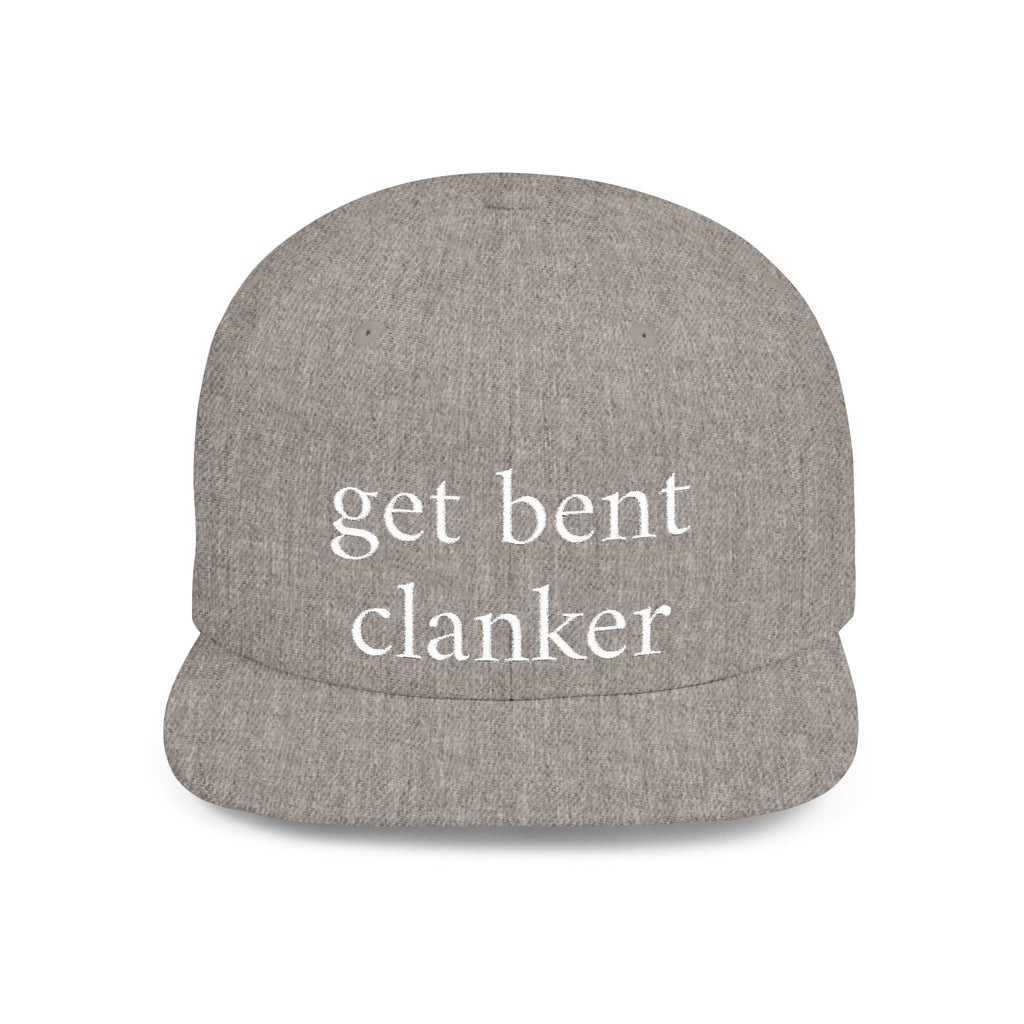 Anti-Clanker Flat Bill Snapback - White lettering