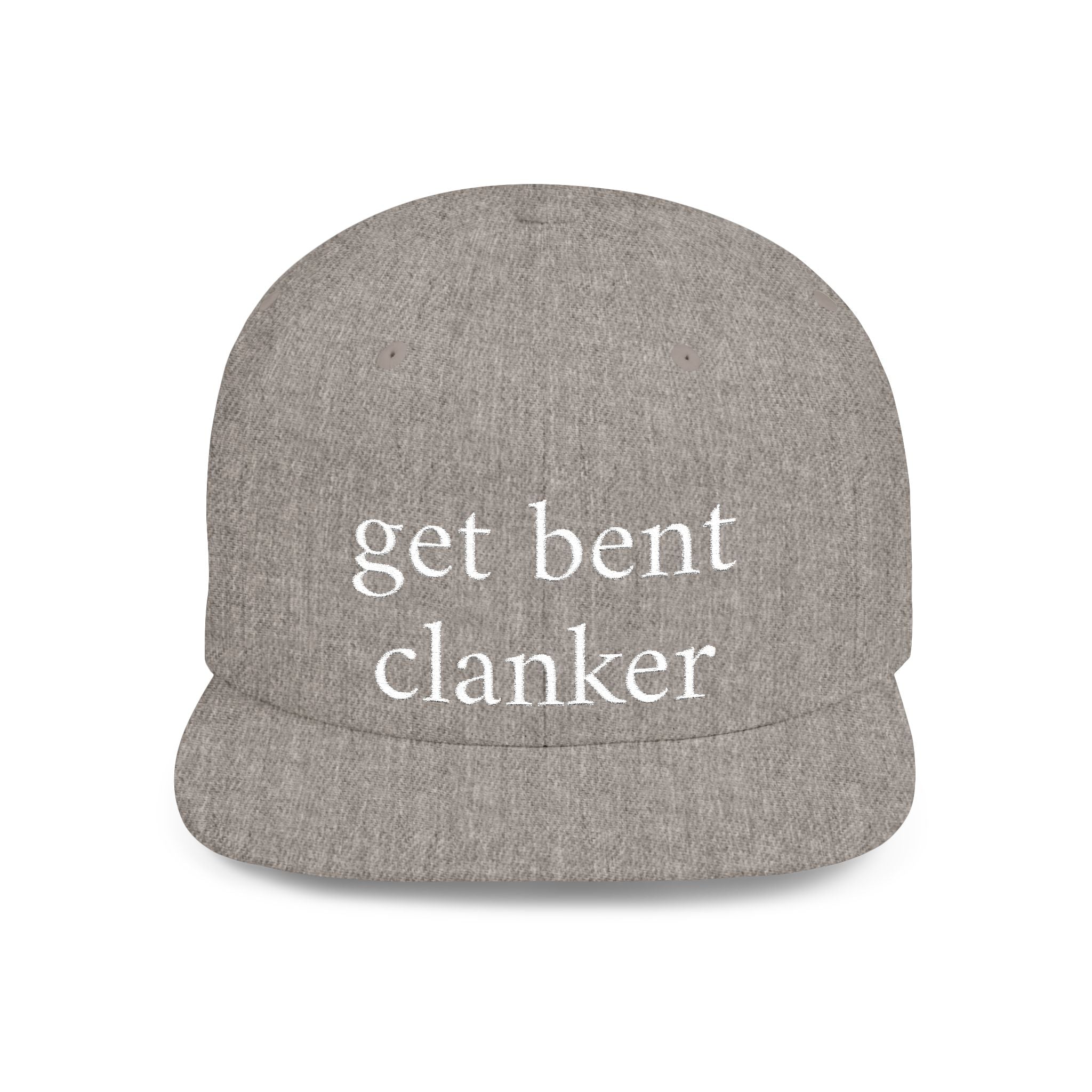 Anti-Clanker Flat Bill Snapback - White lettering