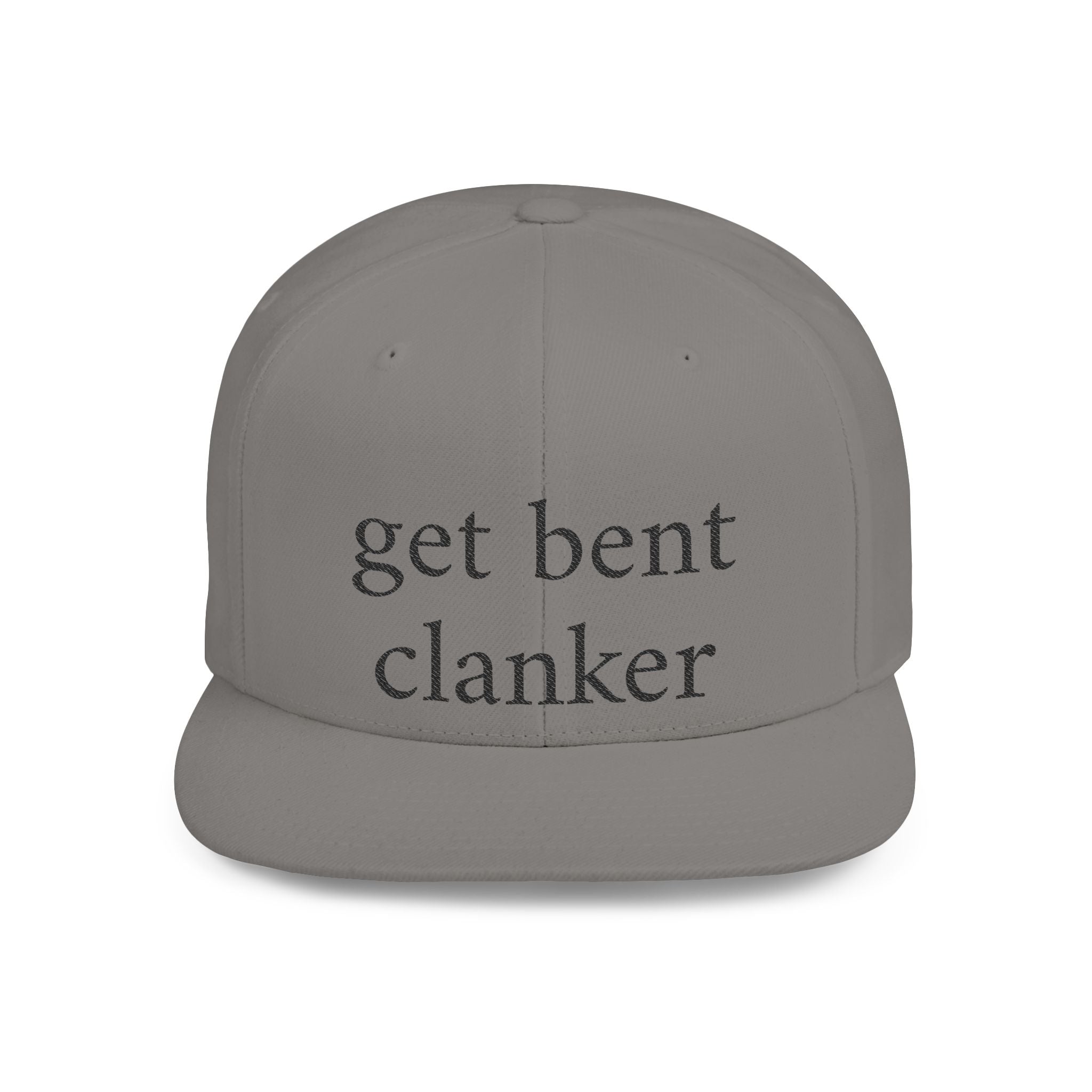 Anti-Clanker Flat Bill Snapback - Black lettering