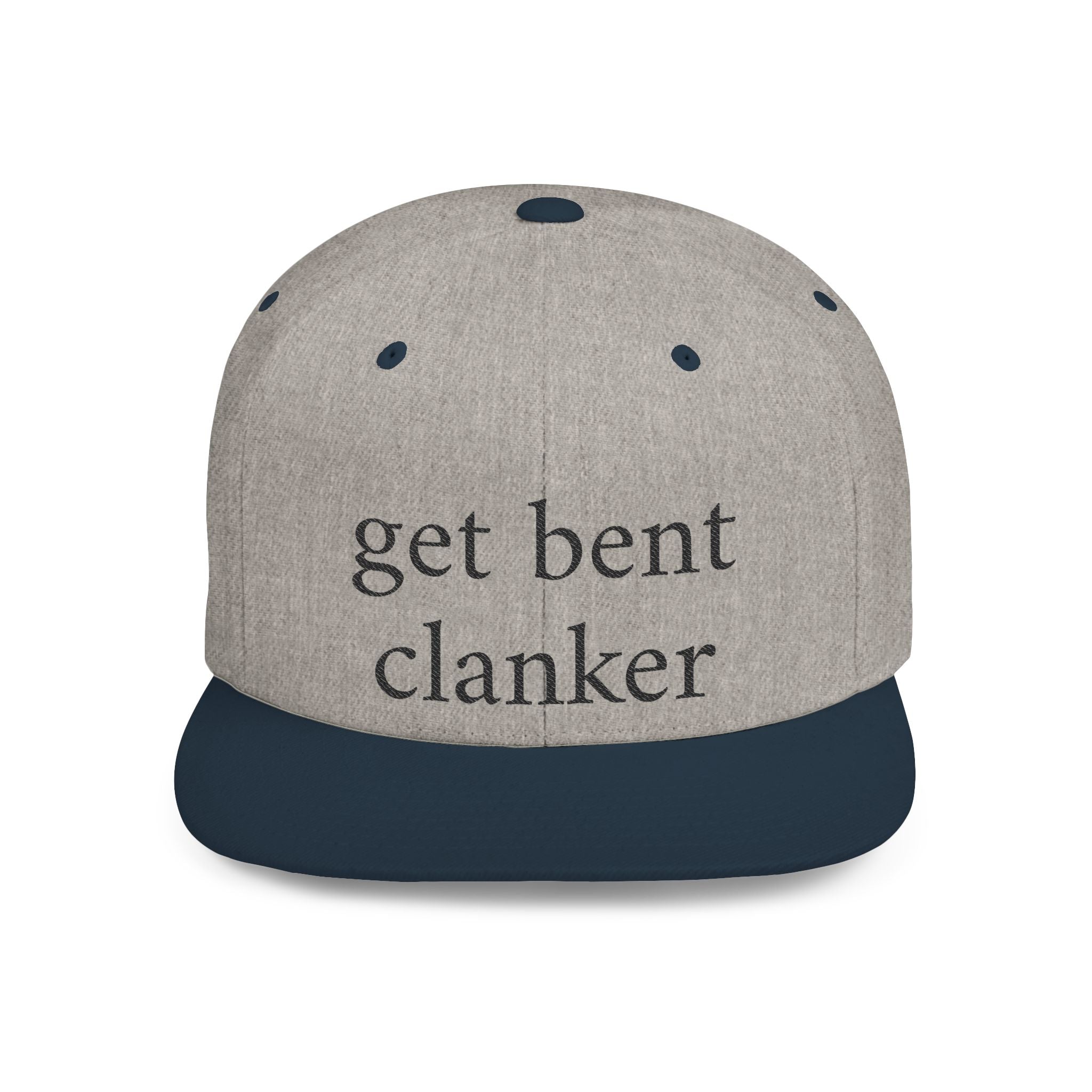 Anti-Clanker Flat Bill Snapback - Black lettering