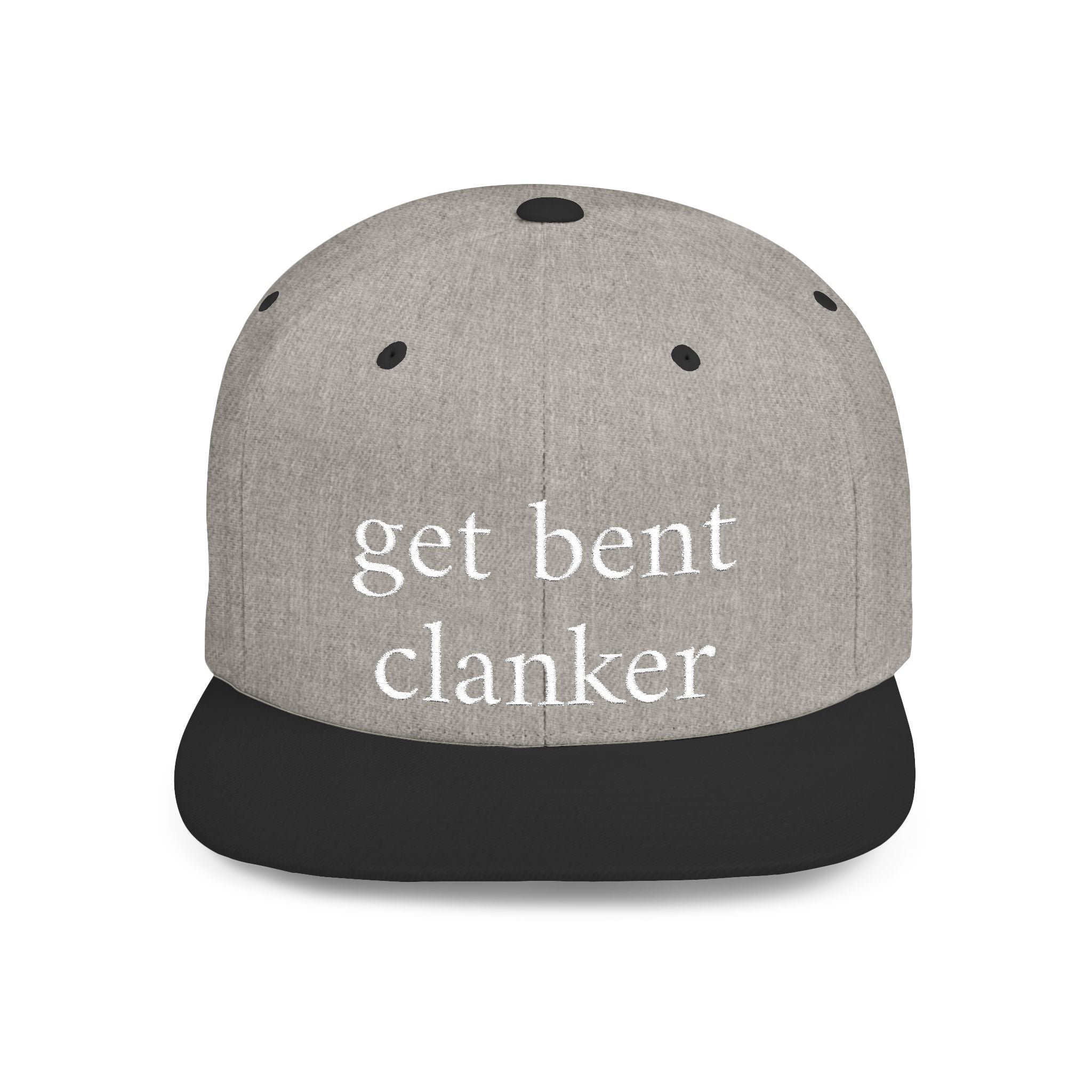Anti-Clanker Flat Bill Snapback - White lettering
