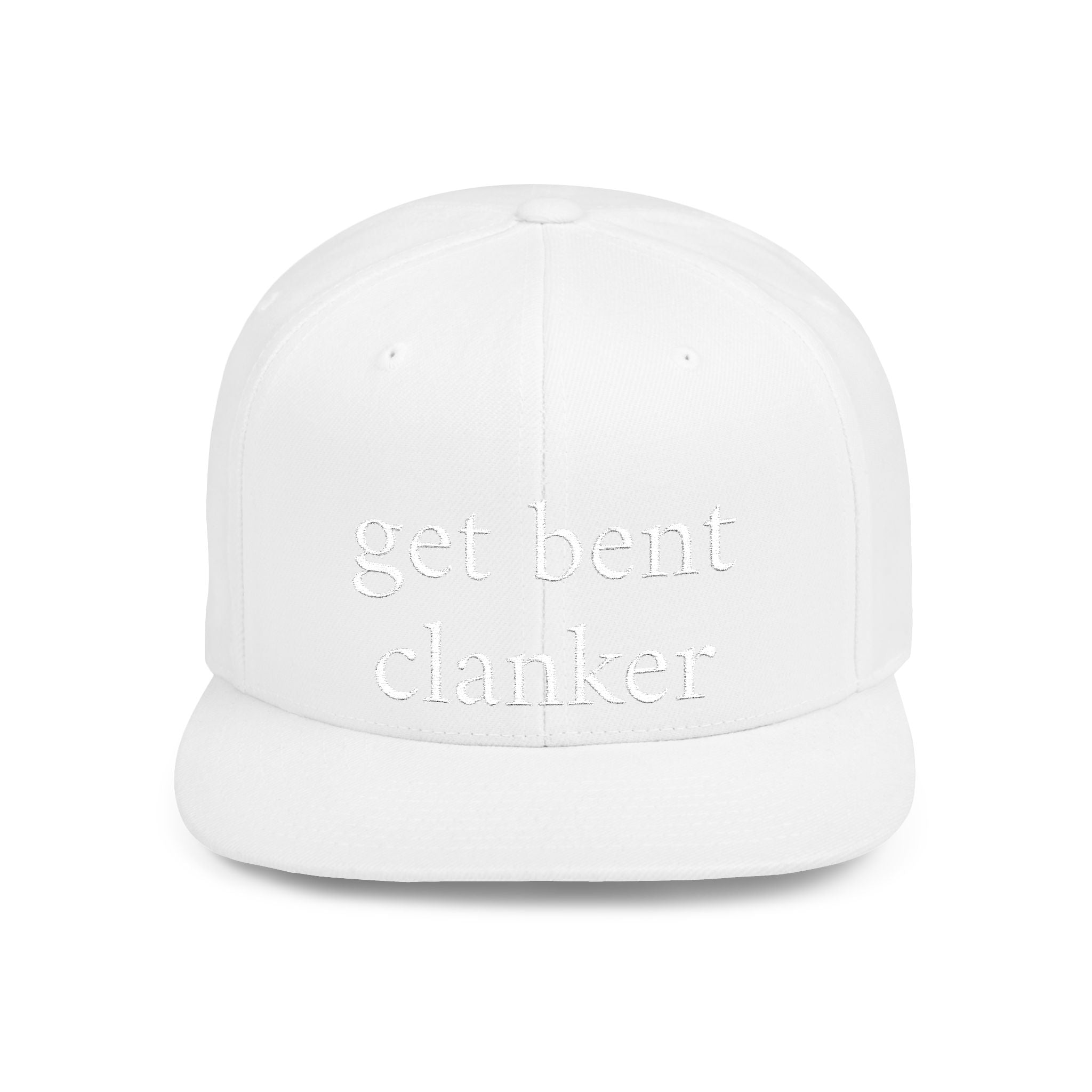 Anti-Clanker Flat Bill Snapback - White lettering