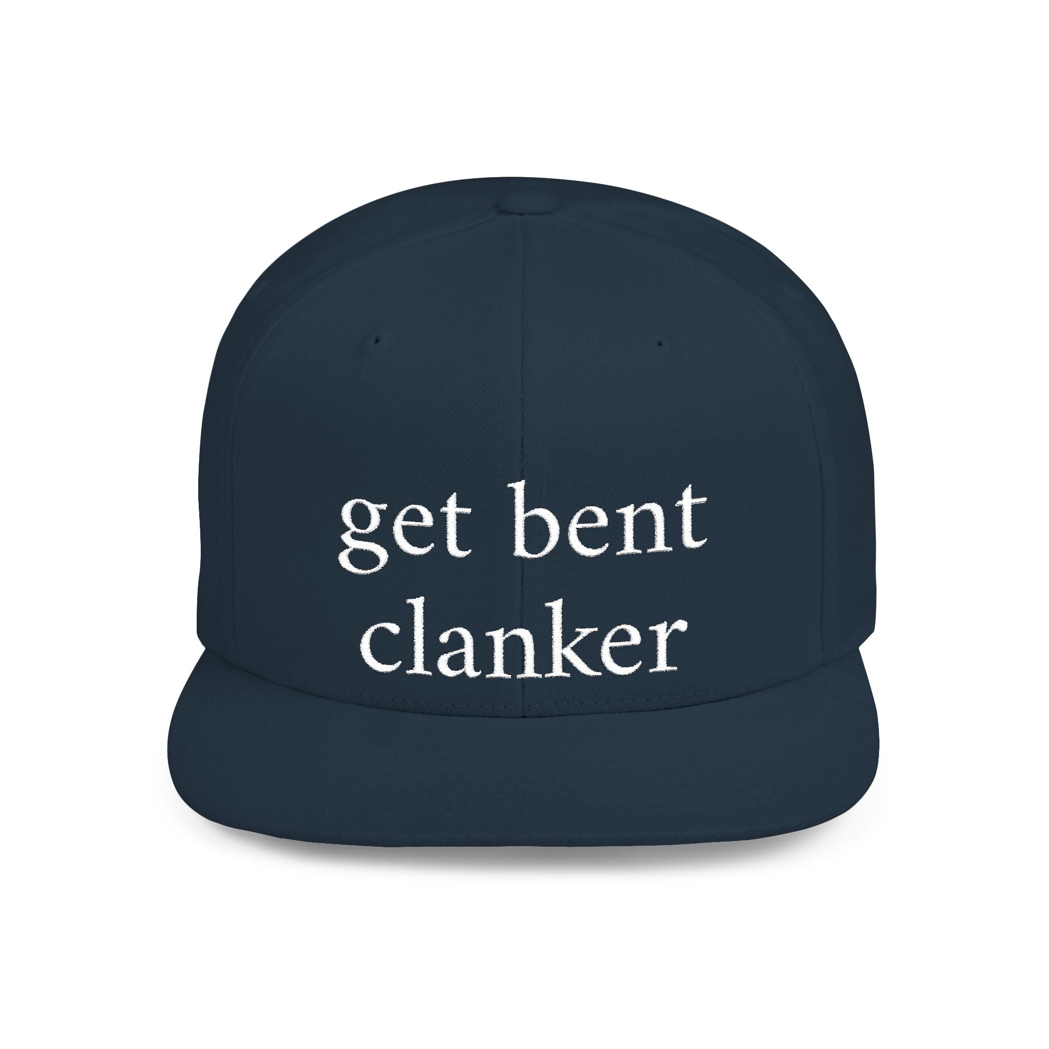 Anti-Clanker Flat Bill Snapback - White lettering