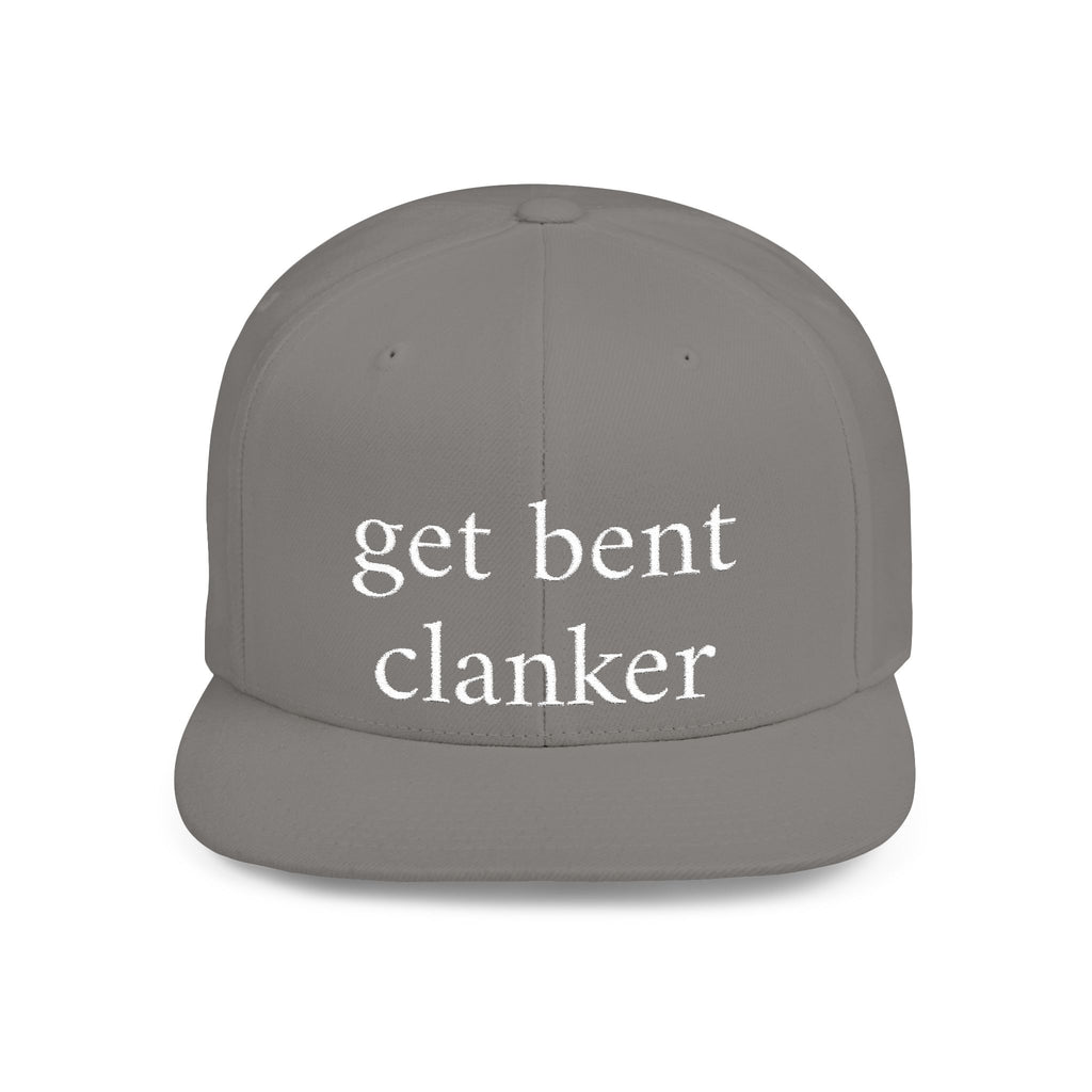 Anti-Clanker Flat Bill Snapback - White lettering