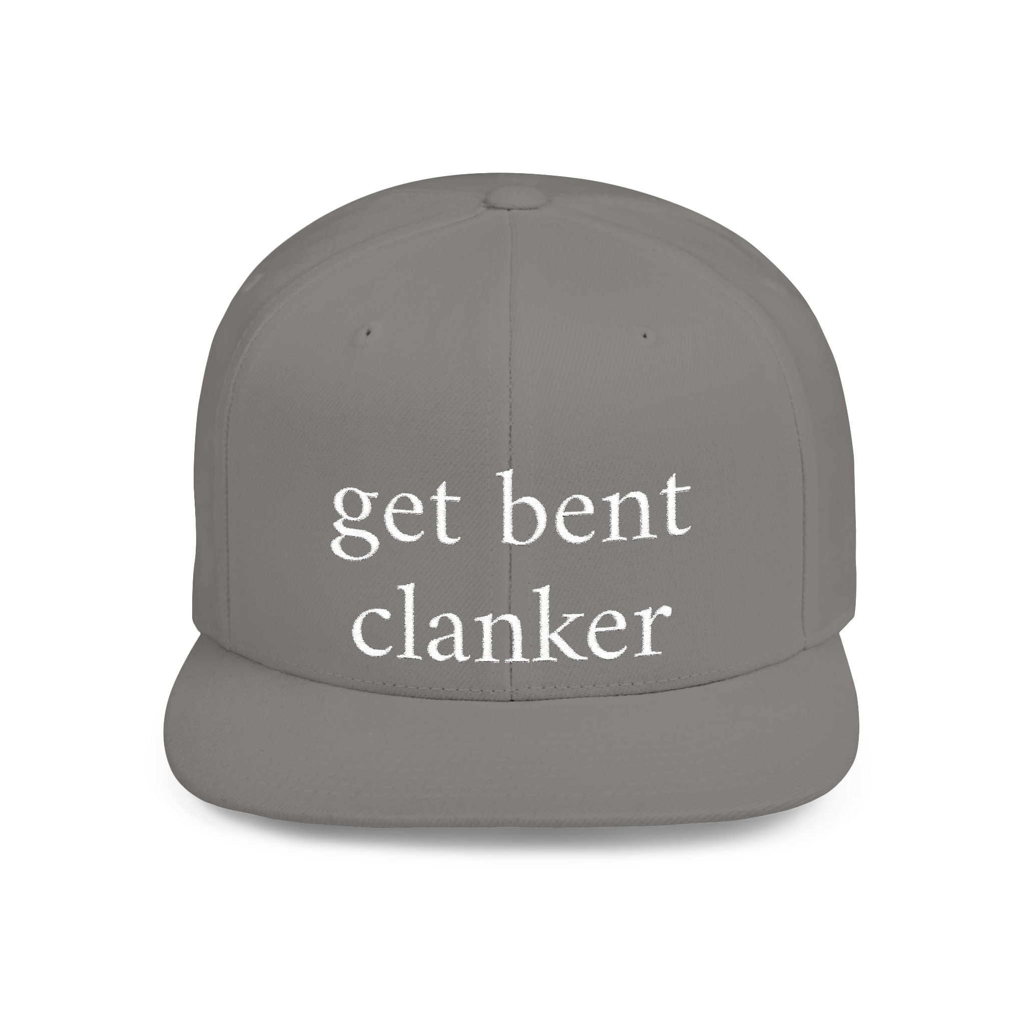 Anti-Clanker Flat Bill Snapback - White lettering