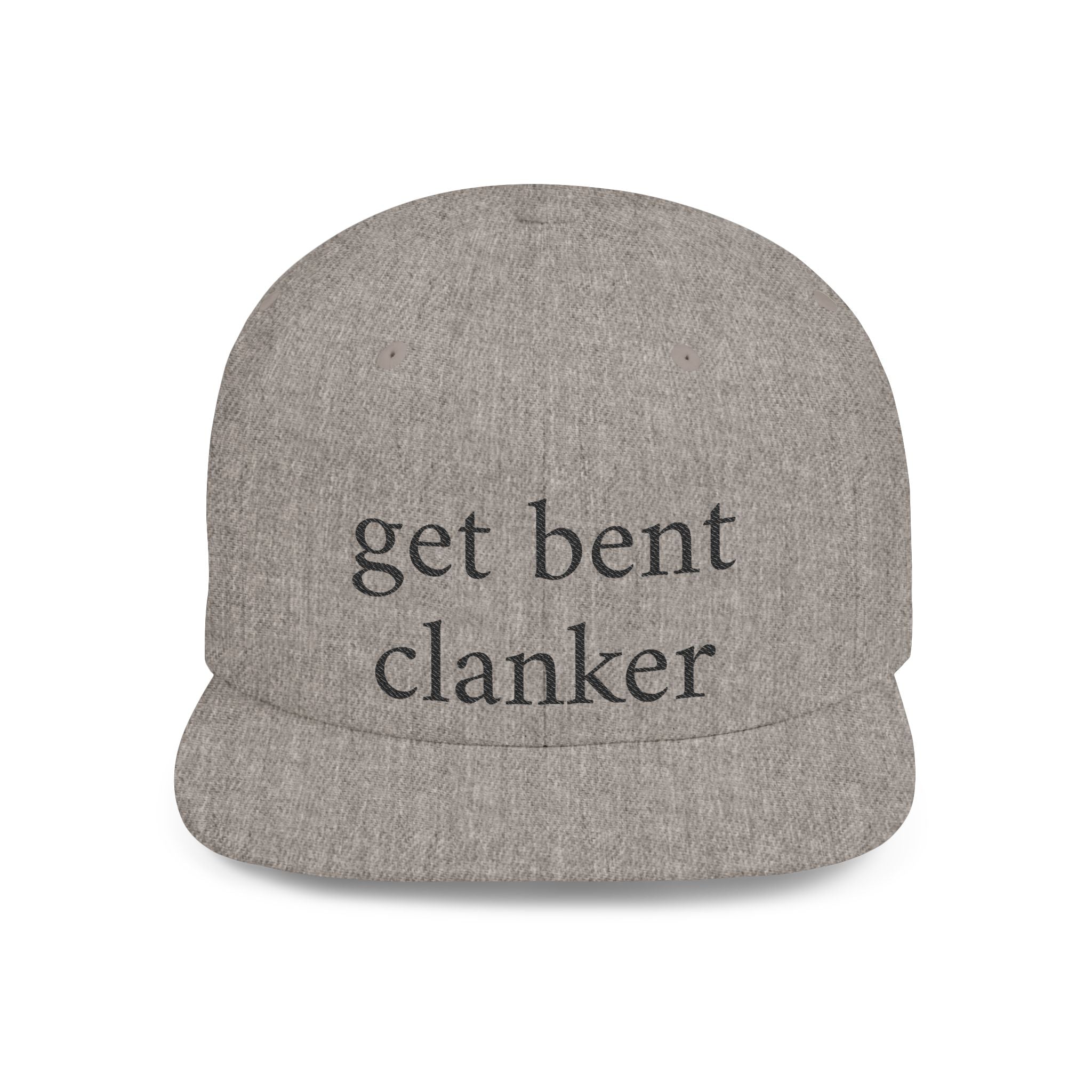 Anti-Clanker Flat Bill Snapback - Black lettering