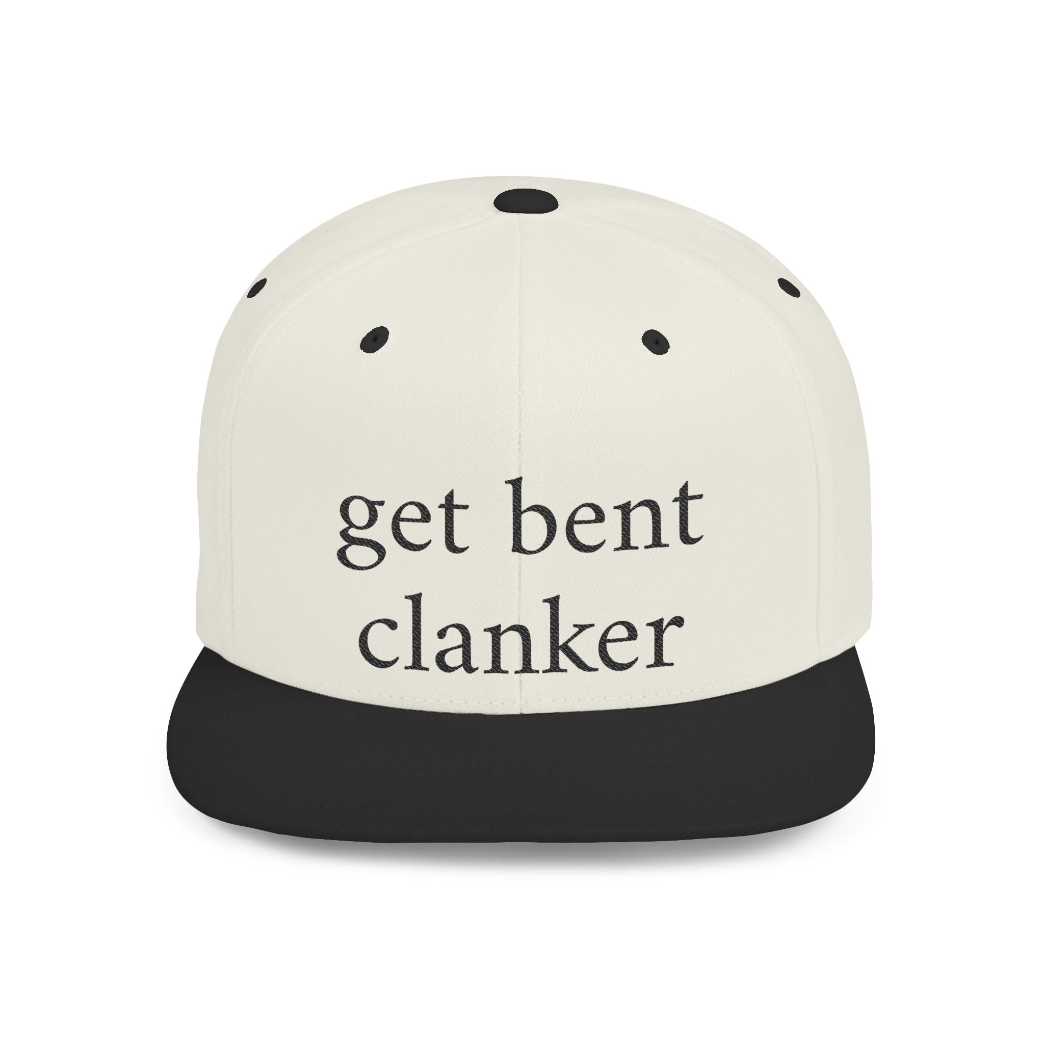 Anti-Clanker Flat Bill Snapback - Black lettering