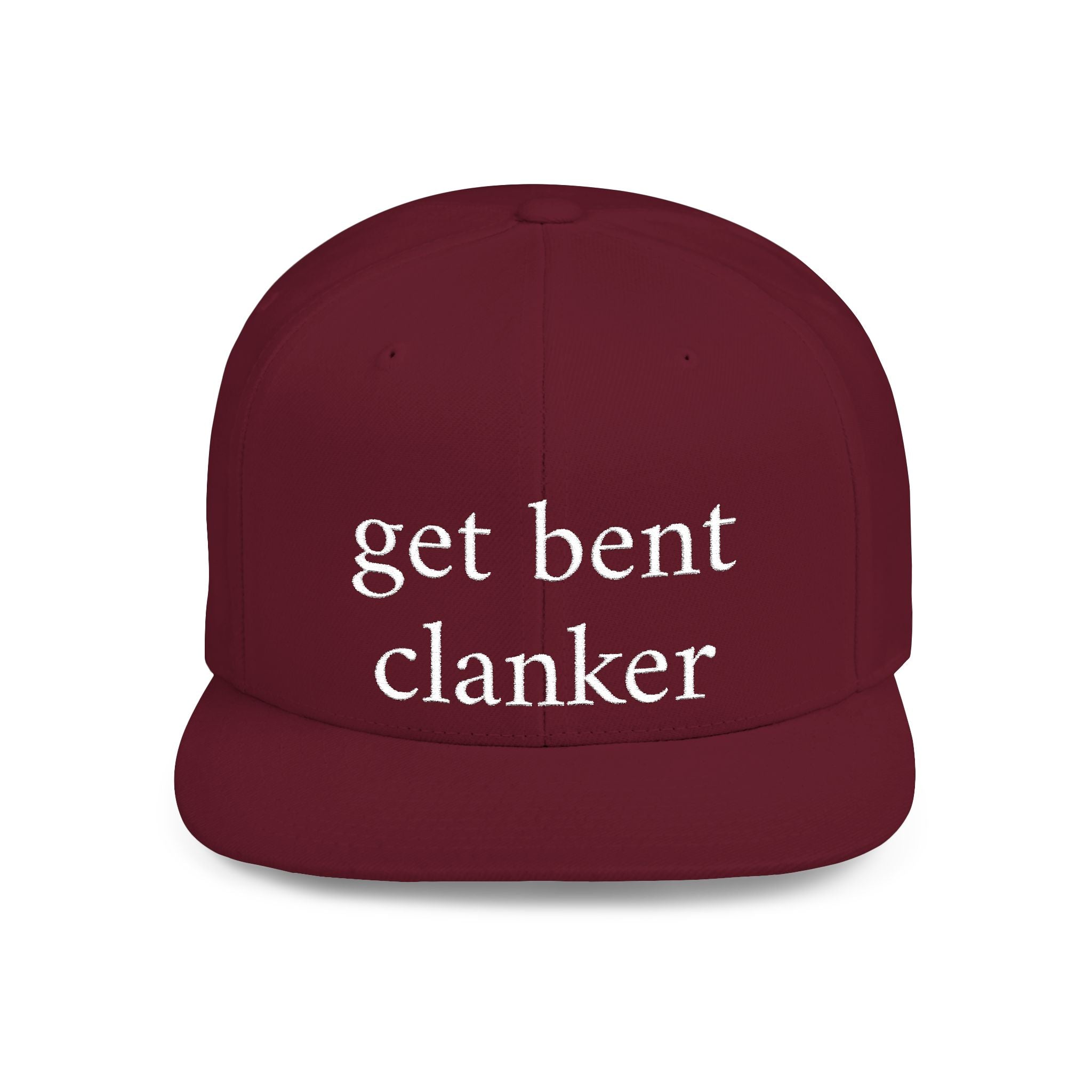 Anti-Clanker Flat Bill Snapback - White lettering