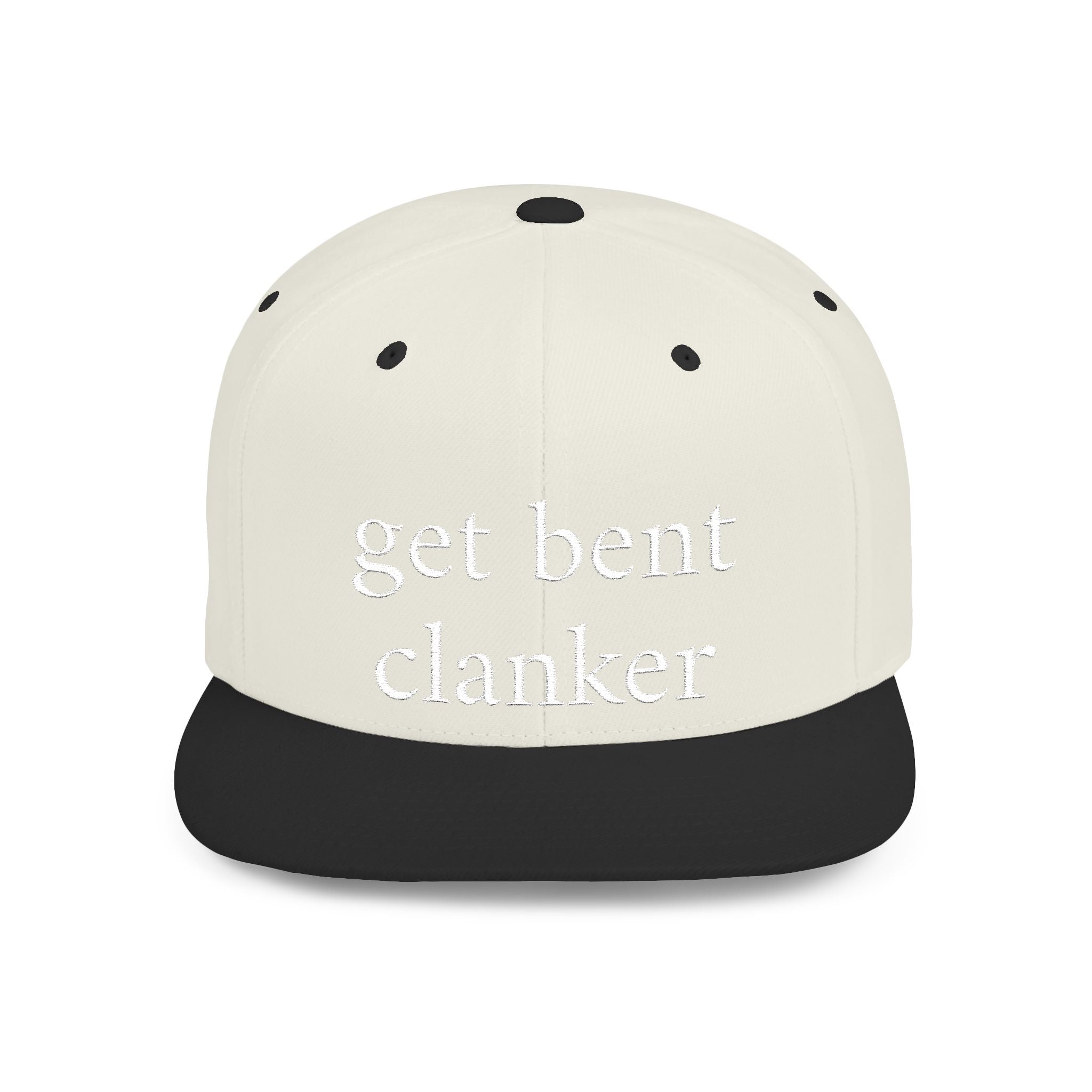 Anti-Clanker Flat Bill Snapback - White lettering