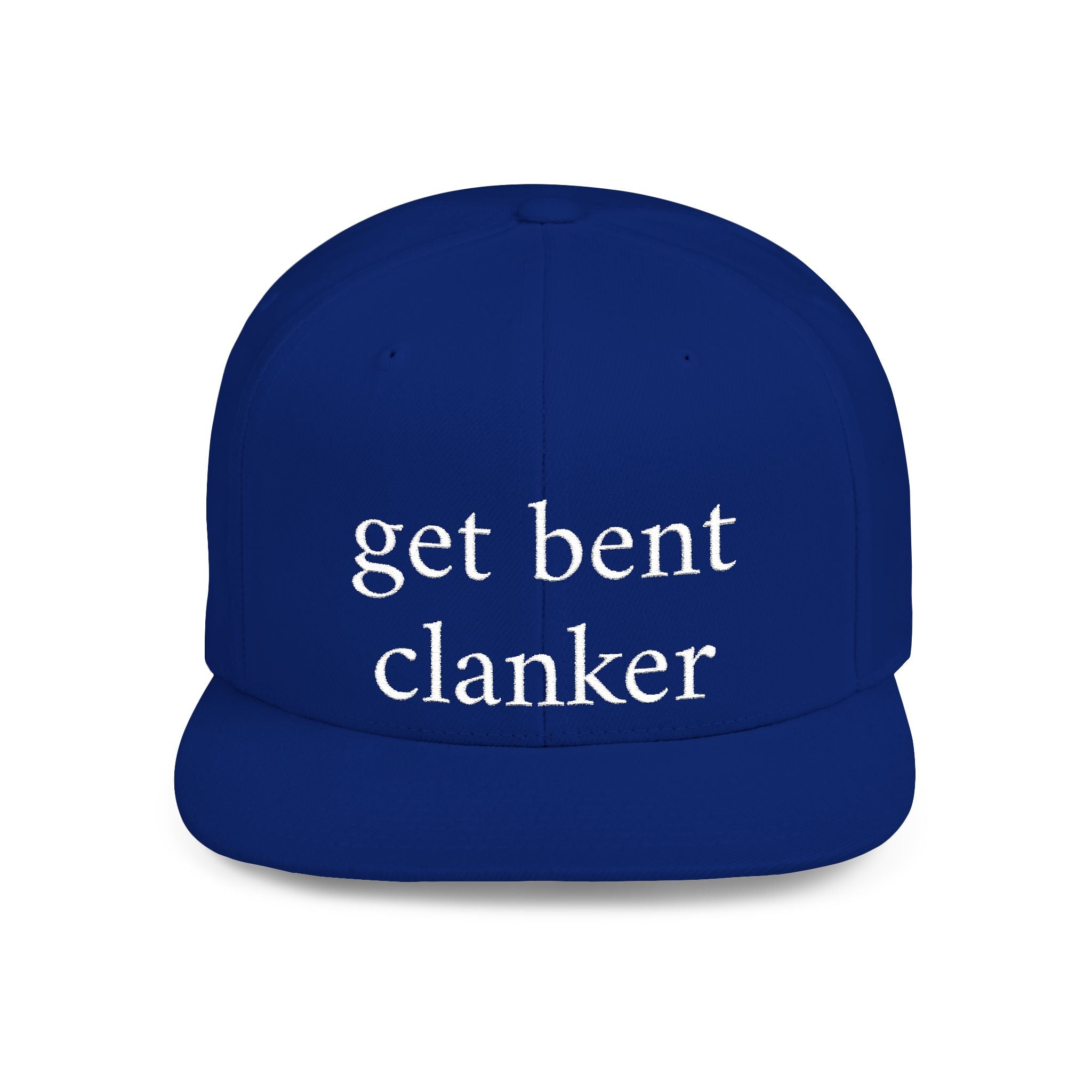 Anti-Clanker Flat Bill Snapback - White lettering
