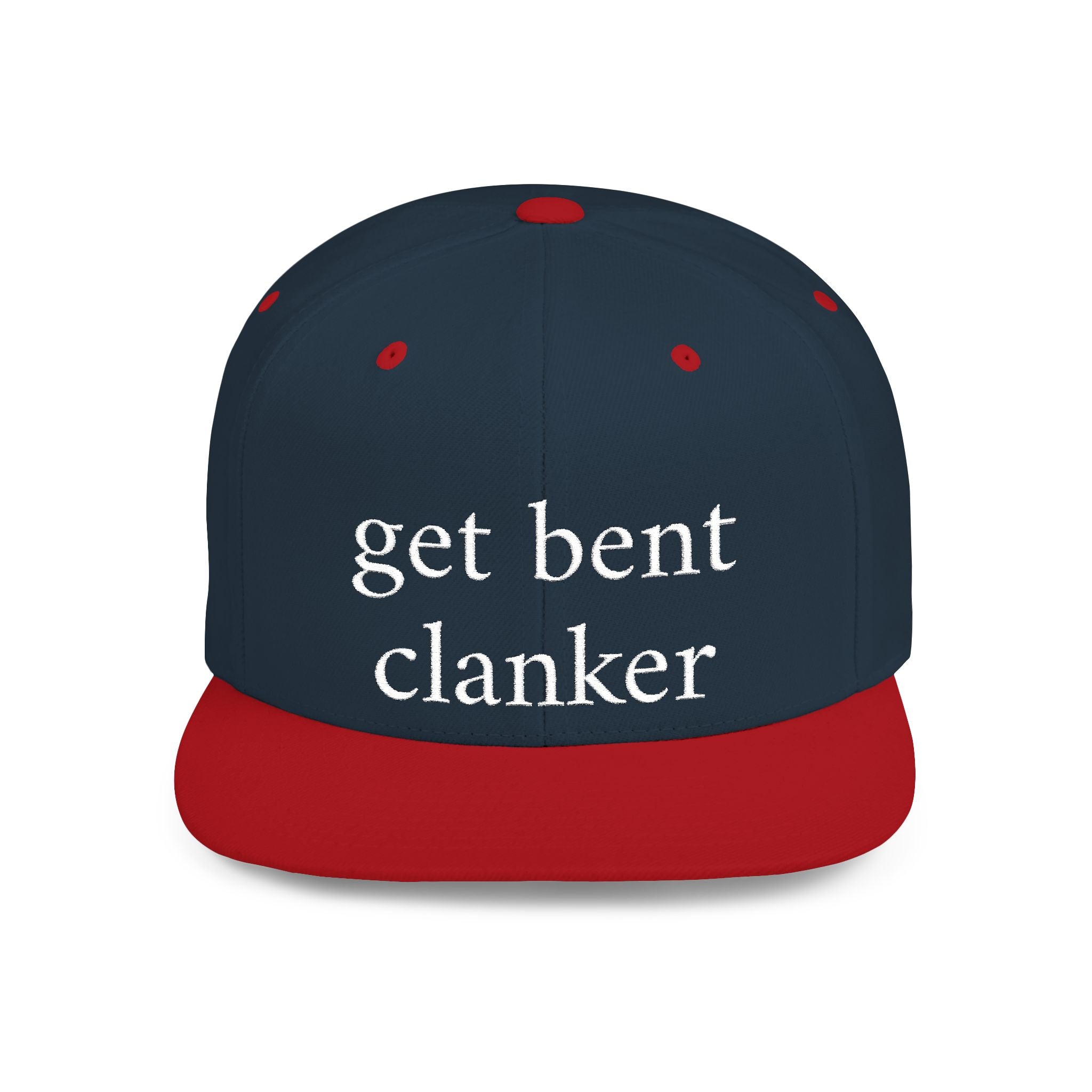 Anti-Clanker Flat Bill Snapback - White lettering